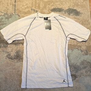 Jordan White T-Shirt with Black Accents